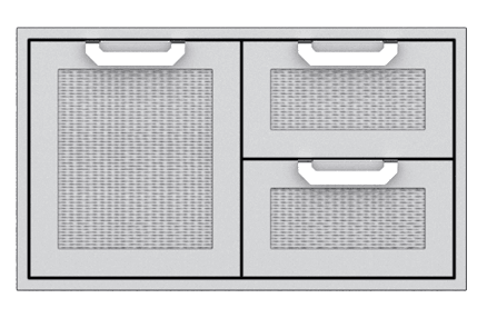 Hestan AGSDR36BK Hestan 36" Double Drawer / Storage Door Combination Agsdr - Black (Custom Color: Stealth)
