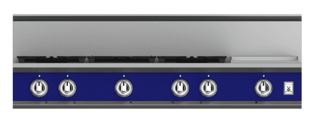 Hestan KRT485GDNGBU 48" 5-Burner Rangetop With 12" Griddle - Natural Gas - Blue / Prince