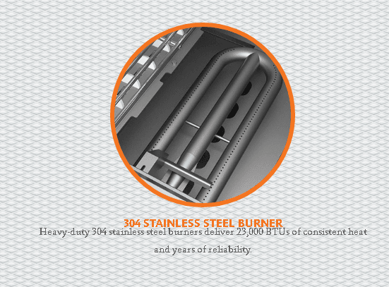 Hestan EAB42LPOR Aspire Series - 42" Liquid Propane Built In Grill W/ U-Burners - Citra / Orange