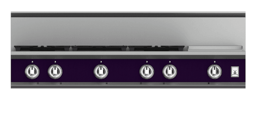 Hestan KRT485GDLPPP 48" 5-Burner Rangetop With 12" Griddle - Liquid Propane - Purple / Lush