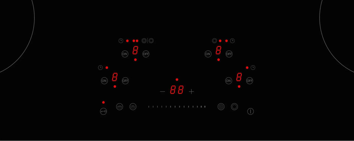 Bertazzoni PE304CER 30 Ceran Touch Control Cooktop 4 Heating Zones Nero - Black