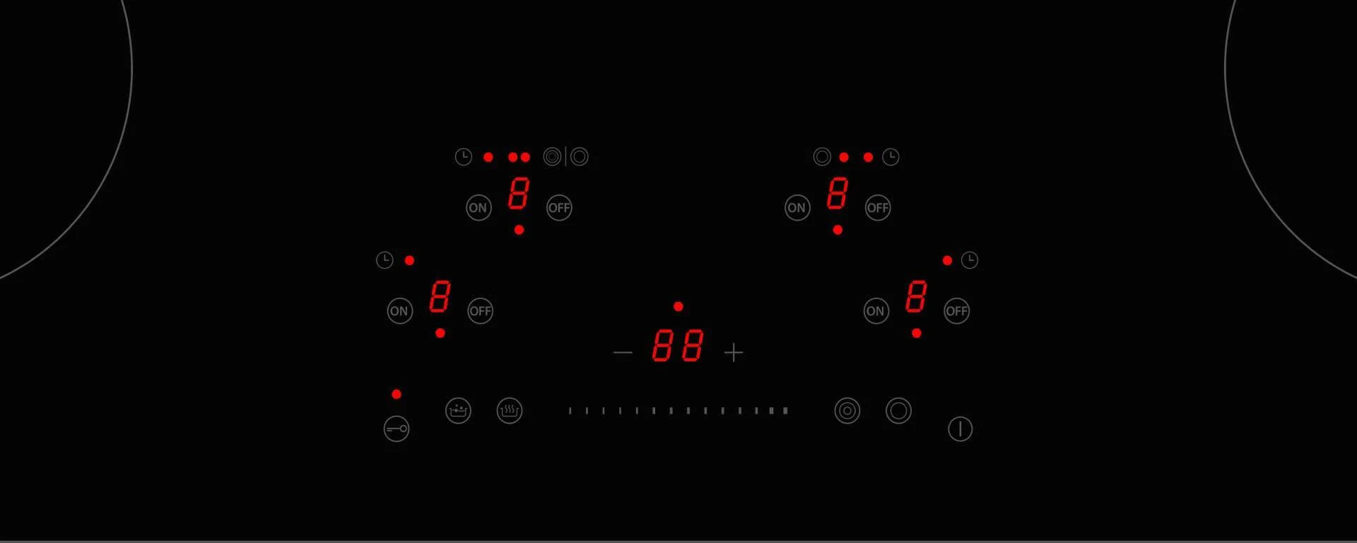 Bertazzoni PE304CER 30 Ceran Touch Control Cooktop 4 Heating Zones Nero - Black