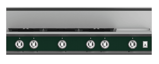 Hestan KRT485GDLPGR 48" 5-Burner Rangetop With 12" Griddle - Liquid Propane - Green / Grove