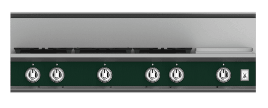 Hestan KRT485GDLPGR 48" 5-Burner Rangetop With 12" Griddle - Liquid Propane - Green / Grove