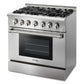 Thor Kitchen HRD3606ULP 36 Inch Professional Dual-Fuel Lp Gas Range