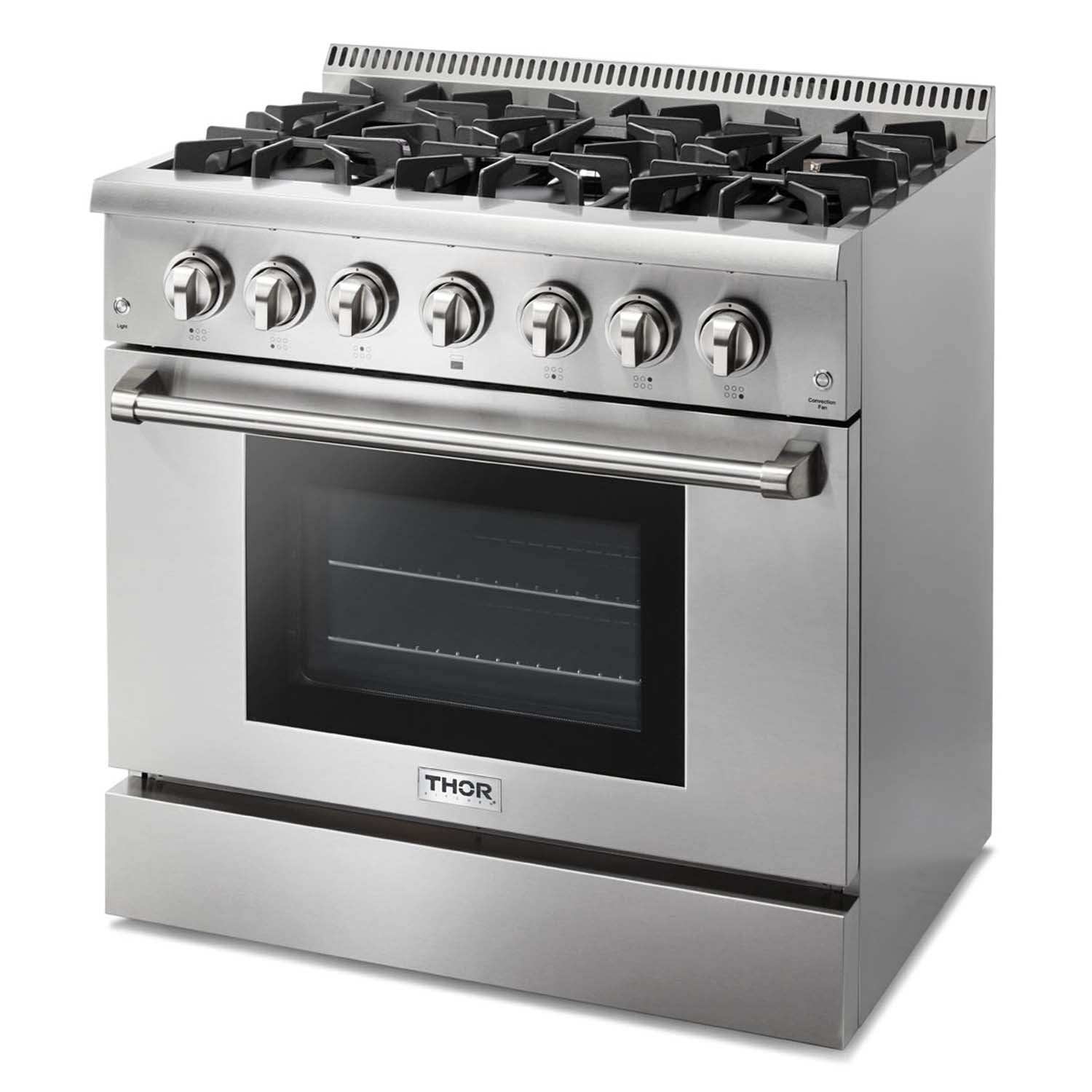 Thor Kitchen HRD3606ULP 36 Inch Professional Dual-Fuel Lp Gas Range
