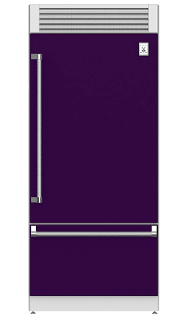 Hestan KRPL36PP 36" Pro Style Bottom Mount, Top Compressor Refrigerator - Left Hinge - Purple / Lush