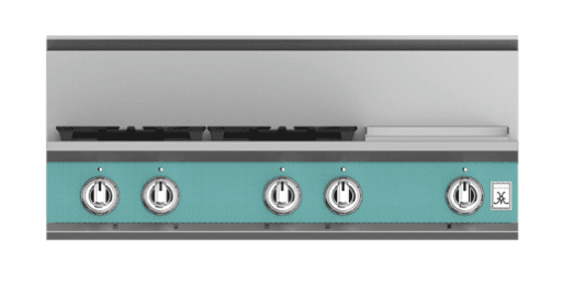 Hestan KRT364GDNGTQ 36" 4-Burner Rangetop With 12" Griddle - Natural Gas - Turquoise / Bora Bora