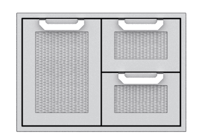 Hestan AGSDR30GG Hestan 30" Double Drawer / Storage Door Combination Agsdr - Dark Grey (Custom Color: Pacific Fog)