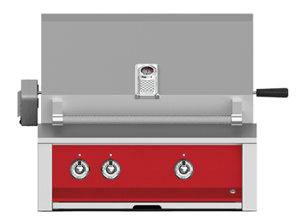 Hestan EMBR30LPRD Aspire Series - 30" Liquid Propane Built In Grill W/ U-Burner, Sear Burner And Rotisserie - Matador / Red
