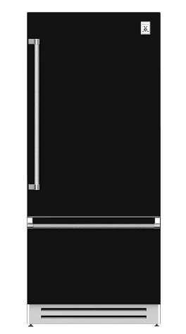 Hestan KRBL36BK 36" Bottom Mount, Bottom Compressor Refrigerator - Left Hinge - Black / Stealth
