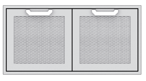 Hestan AGSD42DG Hestan 42" Double Storage Doors Agsd - Dark Grey (Custom Color: Pacific Fog)