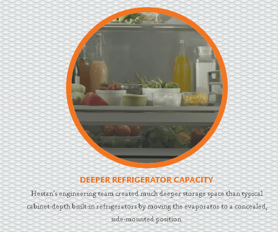 Hestan KRCR24GR 24" Column Refrigerator - Right Hinge - Green / Grove