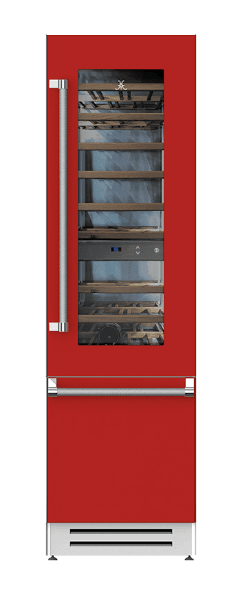Hestan KRWL24RD 24" Wine Refrigerator - Left Hinge - Red / Matador