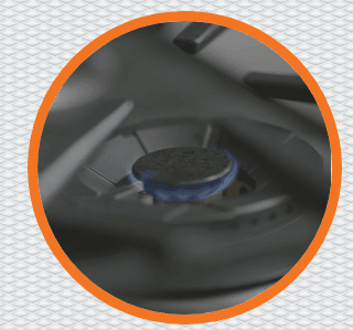 Hestan KRT484GDLPOR 48" 4-Burner Rangetop With 24" Griddle - Liquid Propane - Orange / Citra