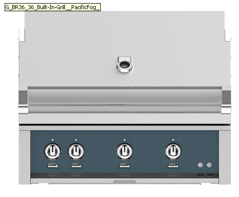 Hestan GABR36NGGG Hestan 36" Natural Gas Built In Grill Gabr36 - Dark Grey (Pacific Fog)
