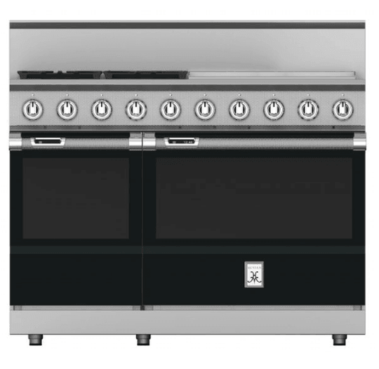 Hestan KRD484GDLPBK 48" 4-Burner Dual Fuel Range With 24" Griddle - Liquid Propane - Black / Stealth