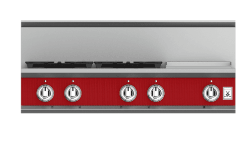 Hestan KRT364GDNGRD 36" 4-Burner Rangetop With 12" Griddle - Natural Gas - Red / Matador