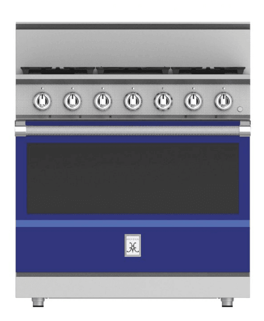 Hestan KRG365NGBU 36" 5-Burner All Gas Range - Natural Gas - Blue / Prince