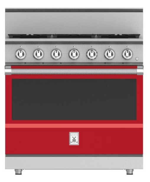 Hestan KRG365LPRD 36" 5-Burner All Gas Range - Liquid Propane - Red / Matador