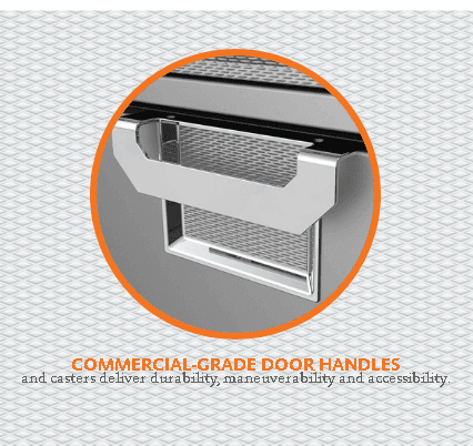 Hestan ECD42BK Aspire Series - 42" Tower Cart W/ Double Doors - Stealth / Black