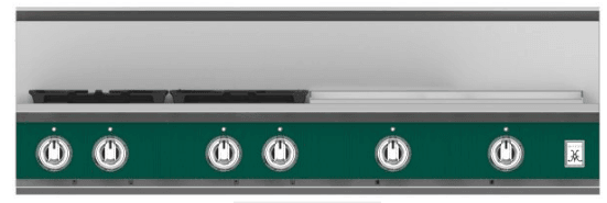 Hestan KRT484GDNGGR 48" 4-Burner Rangetop With 24" Griddle - Natural Gas - Green / Grove