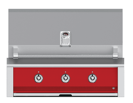 Hestan EAB36NGRD Aspire Series - 36" Natural Gas Built In Grill W/ U-Burners - Matador / Red