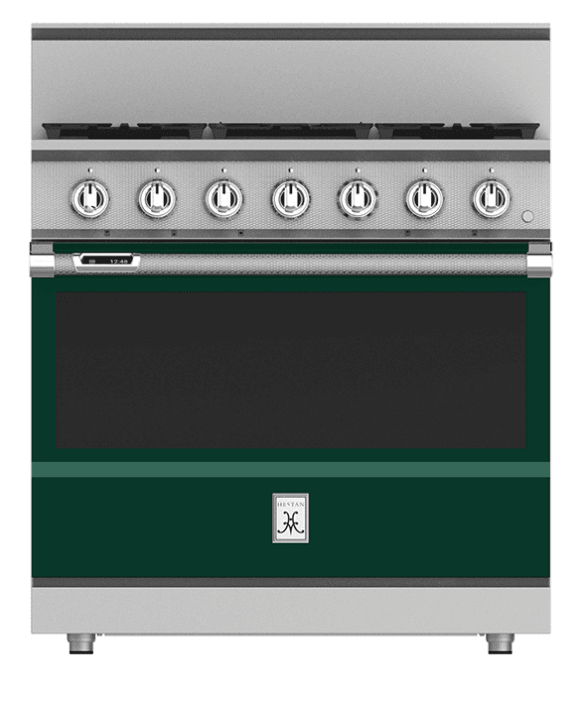 Hestan KRD365NGGR 36" 5-Burner Dual Fuel Range - Natural Gas - Green / Grove