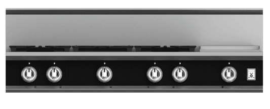Hestan KRT485GDLPBK 48" 5-Burner Rangetop With 12" Griddle - Liquid Propane - Black / Stealth
