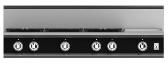 Hestan KRT485GDLPBK 48" 5-Burner Rangetop With 12" Griddle - Liquid Propane - Black / Stealth