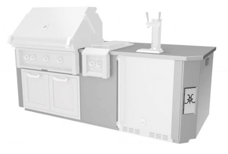 Hestan GESD08 Hestan 8 Foot Entertainment Suite With Grill, Stainless Steel Countertop And Beer Dispenser