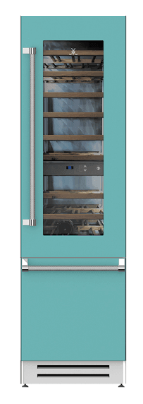 Hestan KRWL24TQ 24" Wine Refrigerator - Left Hinge - Turquoise / Bora Bora