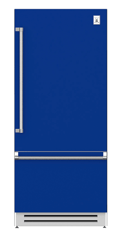 Hestan KRBR36BU 36" Bottom Mount, Bottom Compressor Refrigerator - Right Hinge - Blue / Prince