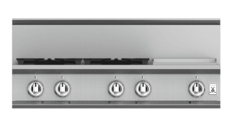 Hestan KRT364GDLP 36" 4-Burner Rangetop With 12" Griddle - Liquid Propane - Natural Gas / Steeletto